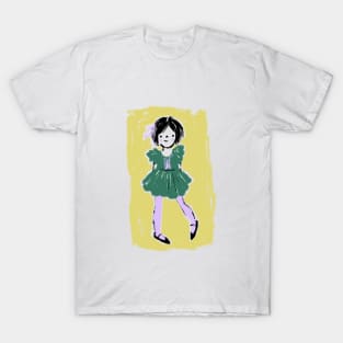 Pastel Girl in Lavender Tights T-Shirt